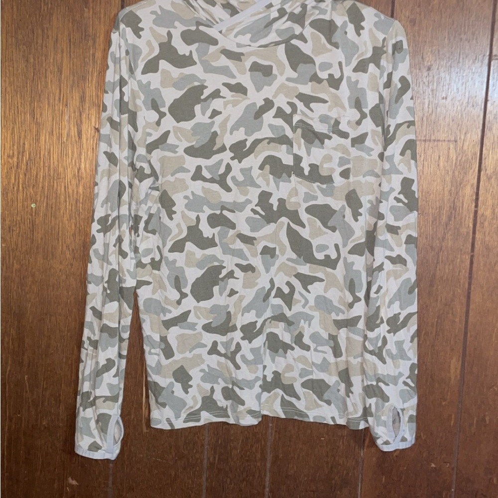 Free Fly Apparel Tan Camouflage Hoodie 70% Bamboo fiber 30% polyester